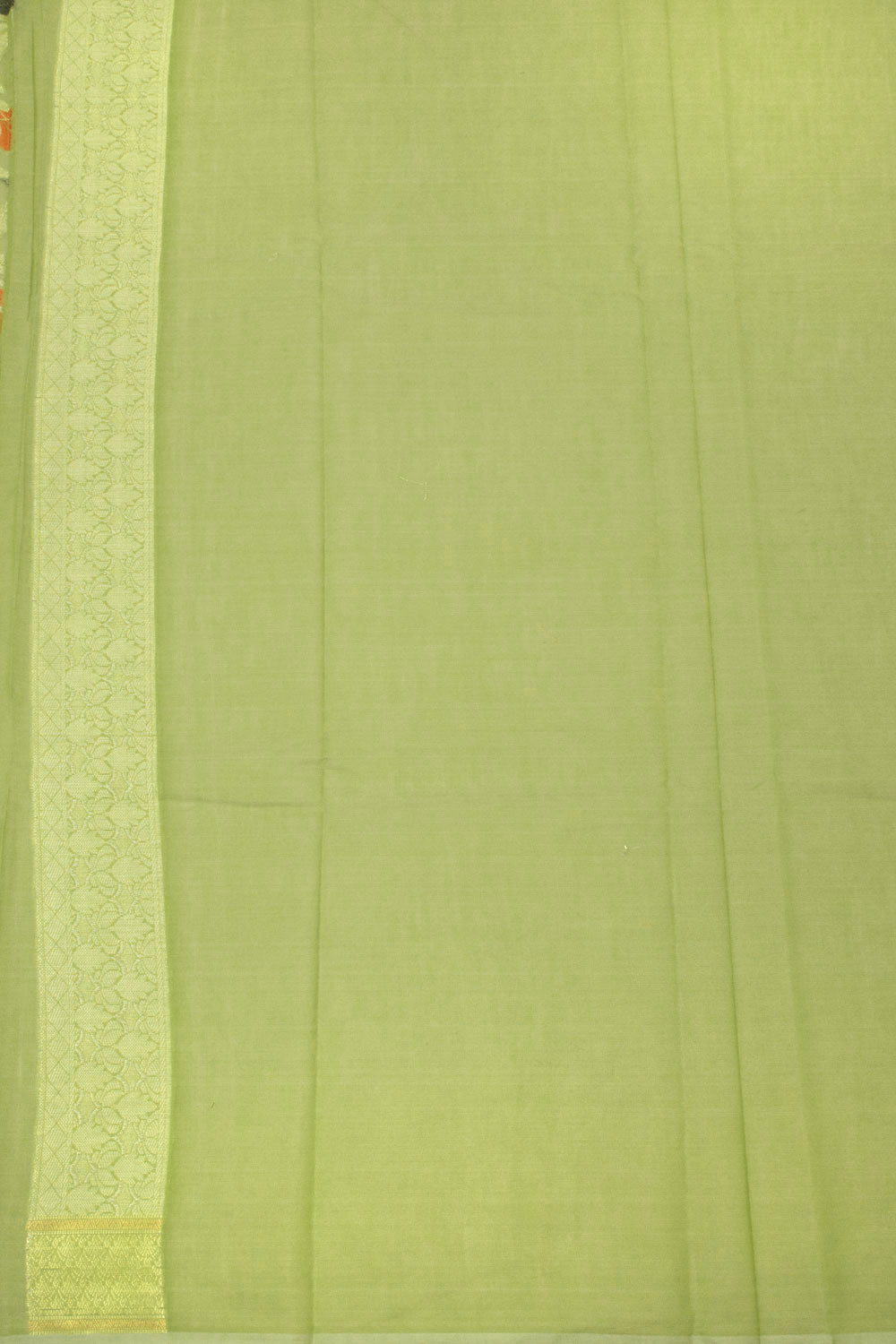 Lime Green Handloom Banarasi Cotton Saree - Avishya