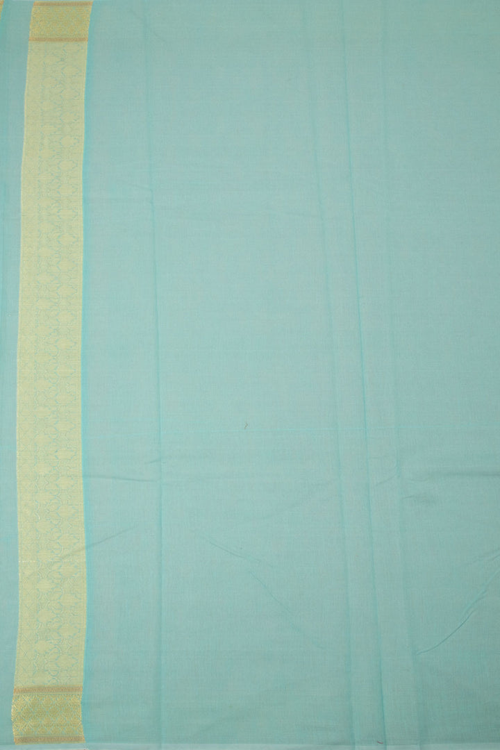 Blue Handloom Banarasi Cotton Saree - Avishya