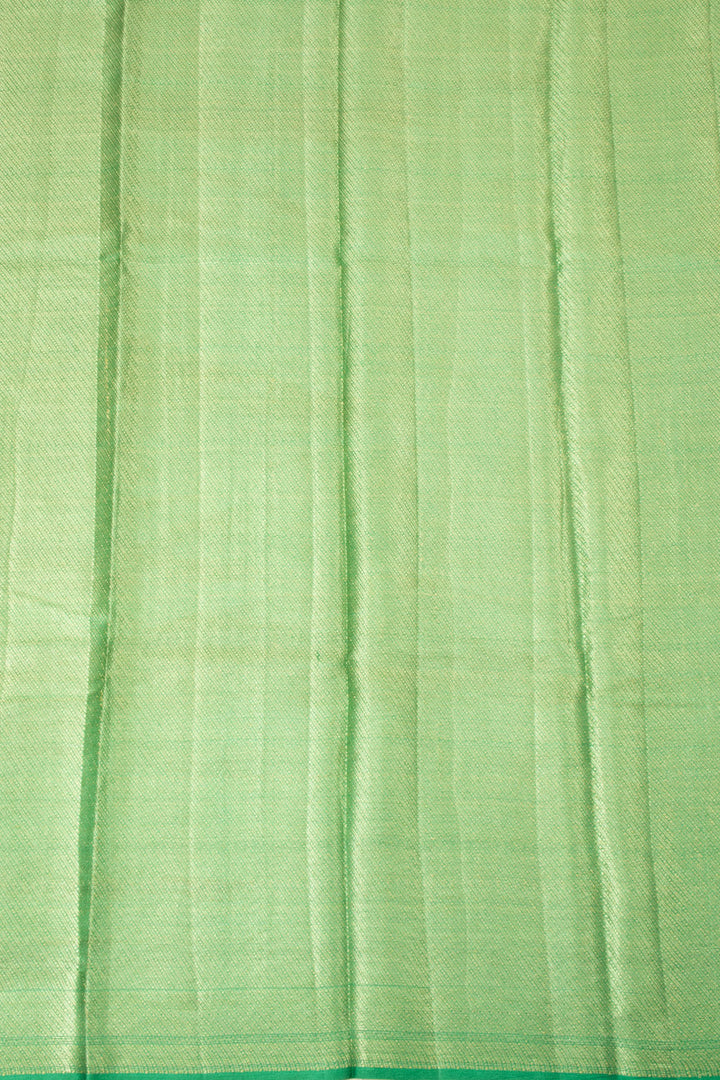 Green Handloom Banarasi Raw Silk Saree - Avishya