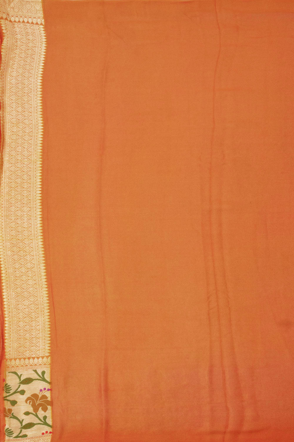 Orange  Handloom Banarasi Chiffon Saree - Avishya