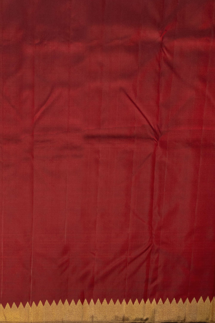 Burgundy Handloom Kanjivaram Silk Saree - Avishya