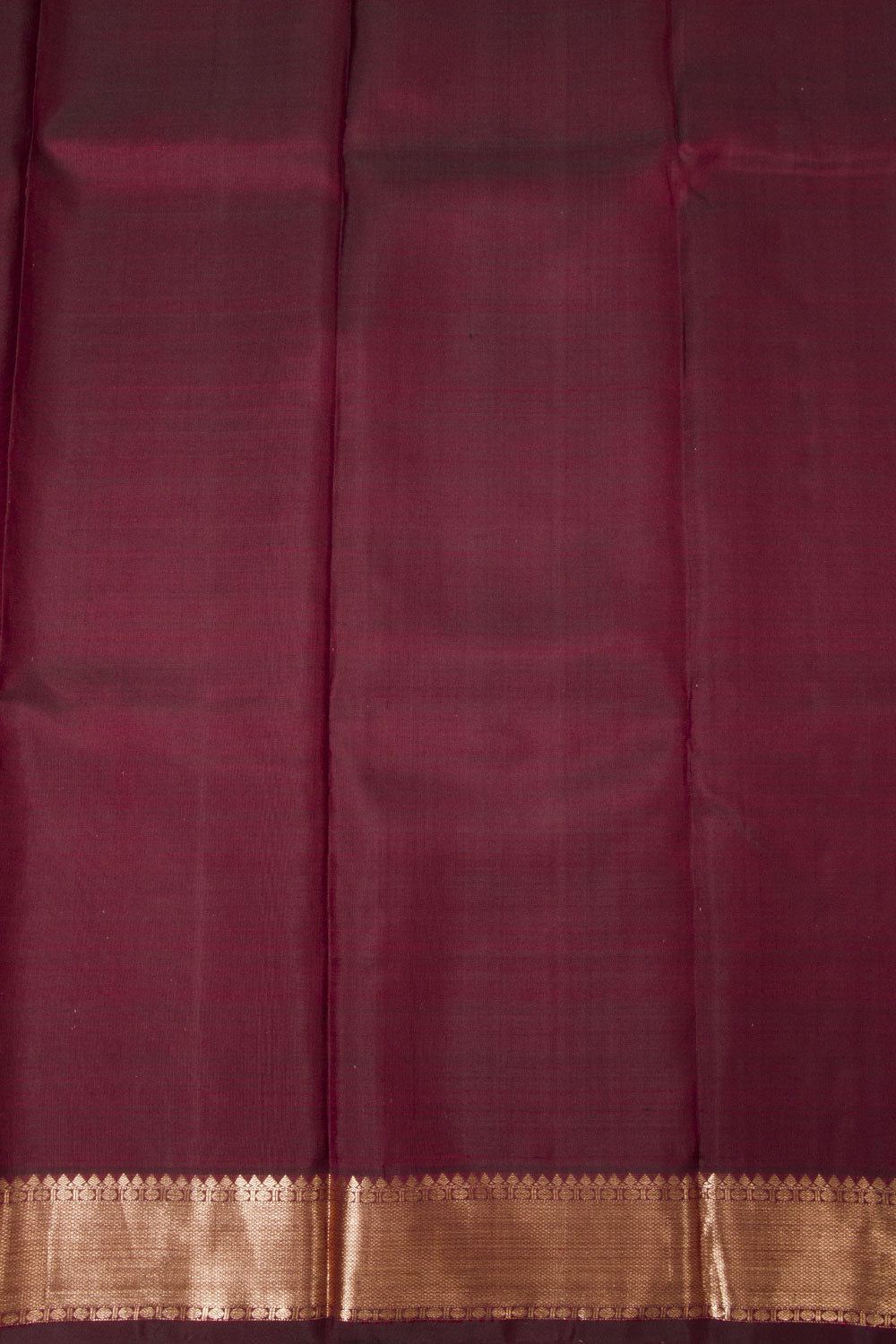 Wine Purple Handloom Korvai Kanjivaram Silk Saree - Avishya