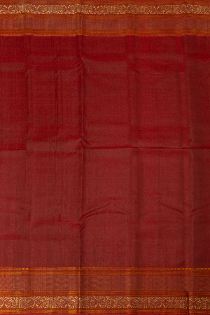 Forest Green Handloom Thread work Kanjivaram Silk Saree - Avishya