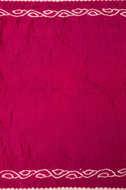 Magenta Handwoven Bandhani Modal Saree - Avishya