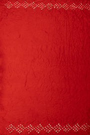 Red Handwoven Bandhani Modal Saree - Avishya