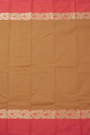 Brown Handloom Dhaniakhali Bengal Cotton Saree - Avishya