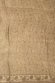 Brown Vanaspathi Hand block Printed Modal Silk Cotton Saree - Avishya