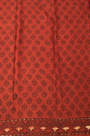 Black Vanaspathi Hand block Printed Modal Silk Cotton Saree - Avishya