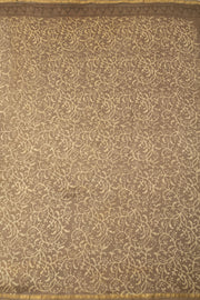 Cream Vanaspathi Hand block Printed Silk Cotton Saree - Avishya