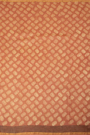 Off White Vanaspathi Hand block Printed Silk Cotton Saree - Avishya