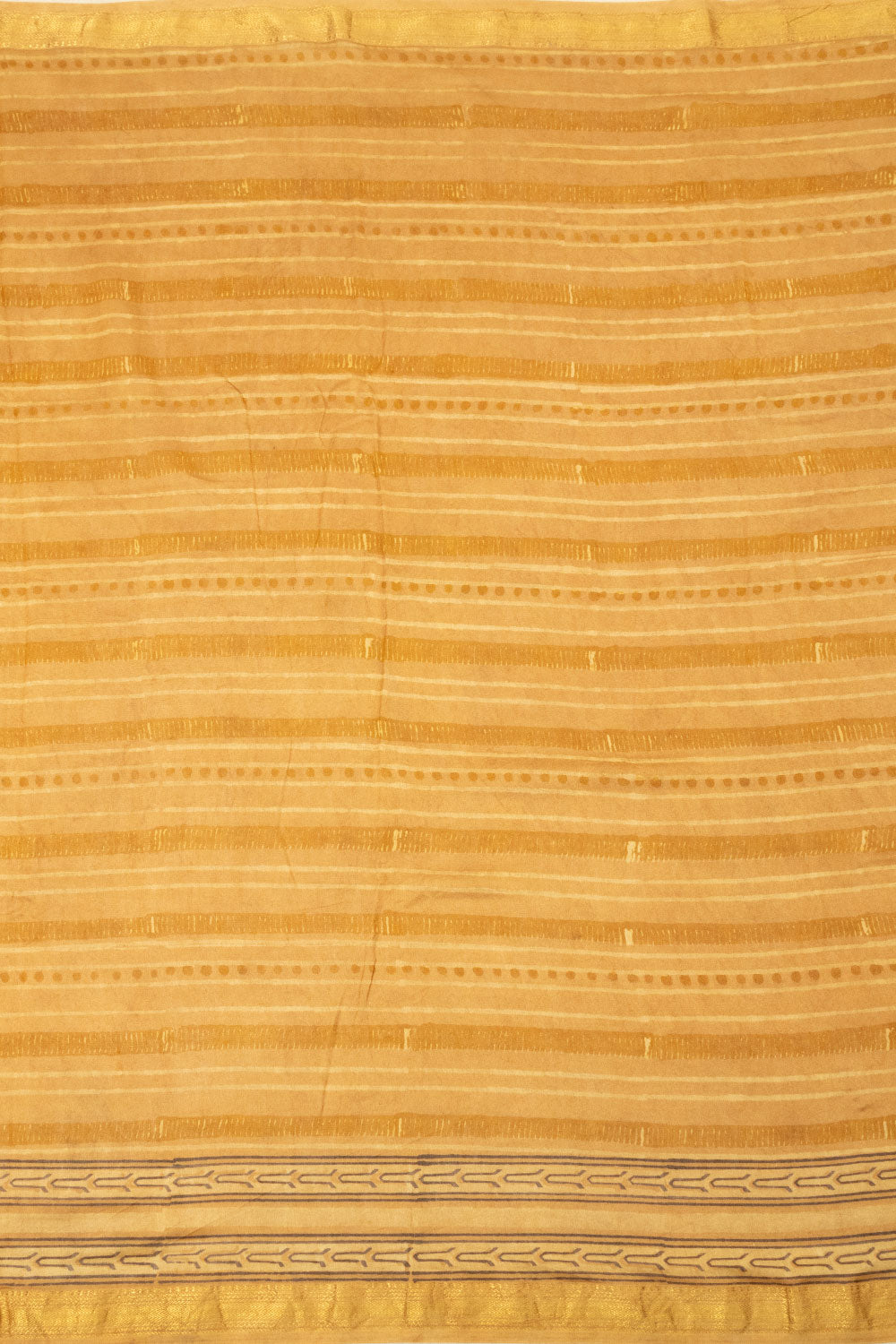 Beige Vanaspathi Hand block Printed Silk Cotton saree - Avishya