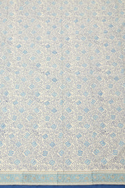  Blue Vanaspathi Hand block Printed Kota Cotton saree - Avishya