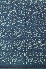 Blue Vanaspathi Hand block Printed Kota Cotton saree - Avishya