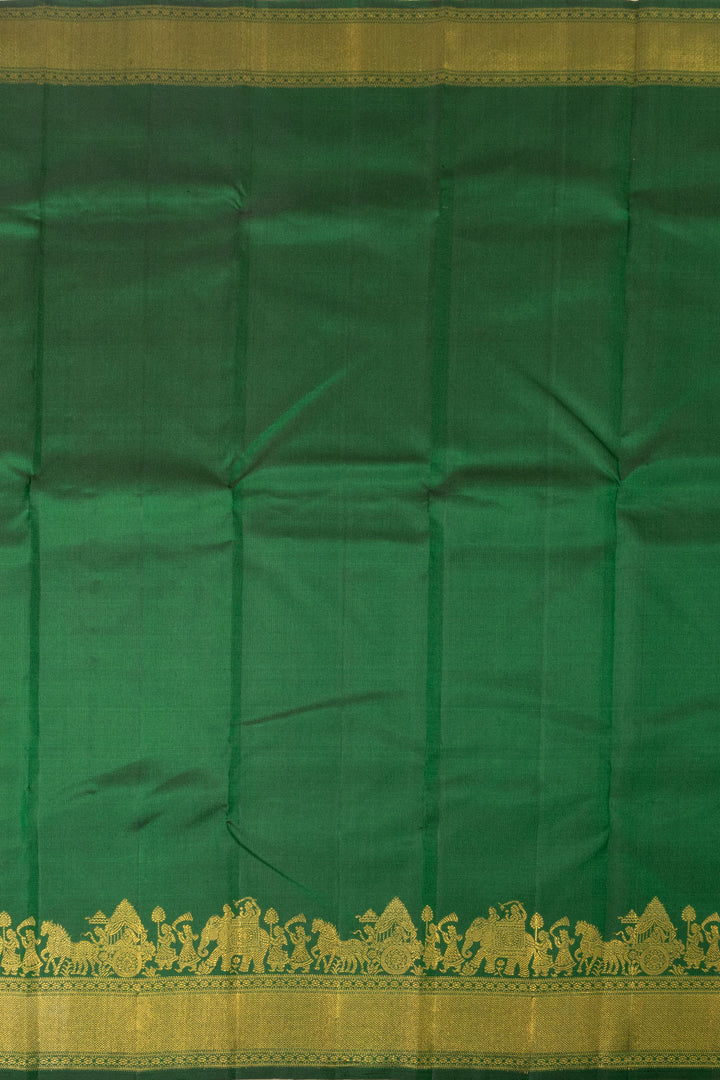 Dark Green Bridal Kanjivaram Silk Saree - Avishya