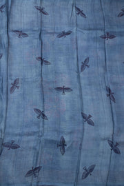 Brown Mulberry Hand Painted Silk Saree - Avishya