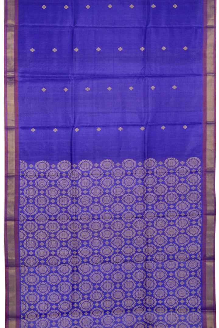 Violet Blue Handloom Kosa silk saree - Avishya