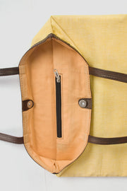 Cream Kantha Embroidery Tote Bag -Avishya