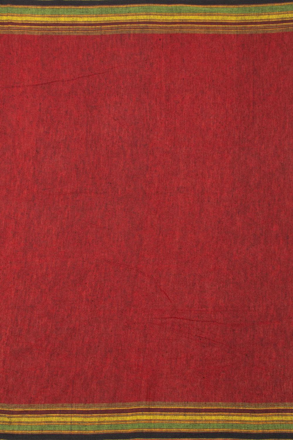 Red Handloom Bhujodi Kala Cotton Saree - Avishya