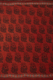 Red Handloom Bhujodi Kala Cotton Saree - Avishya