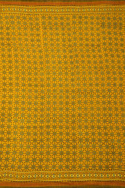 Yellow Handloom Bhujodi Kala Cotton Saree - Avishya