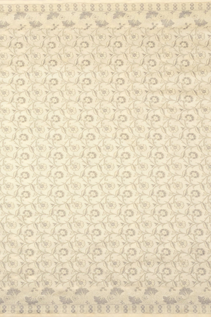 Grey Handloom Himro Silk Cotton Saree-Avishya