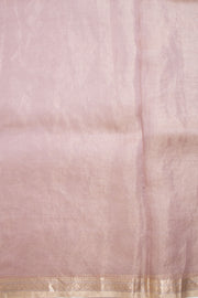 Peach Embroidered Pure Silk Tussar Organza Saree - Avishya