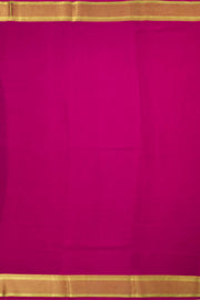 Midnight Teal Blue Mysore Crepe Silk Saree With Zari Border 10076670