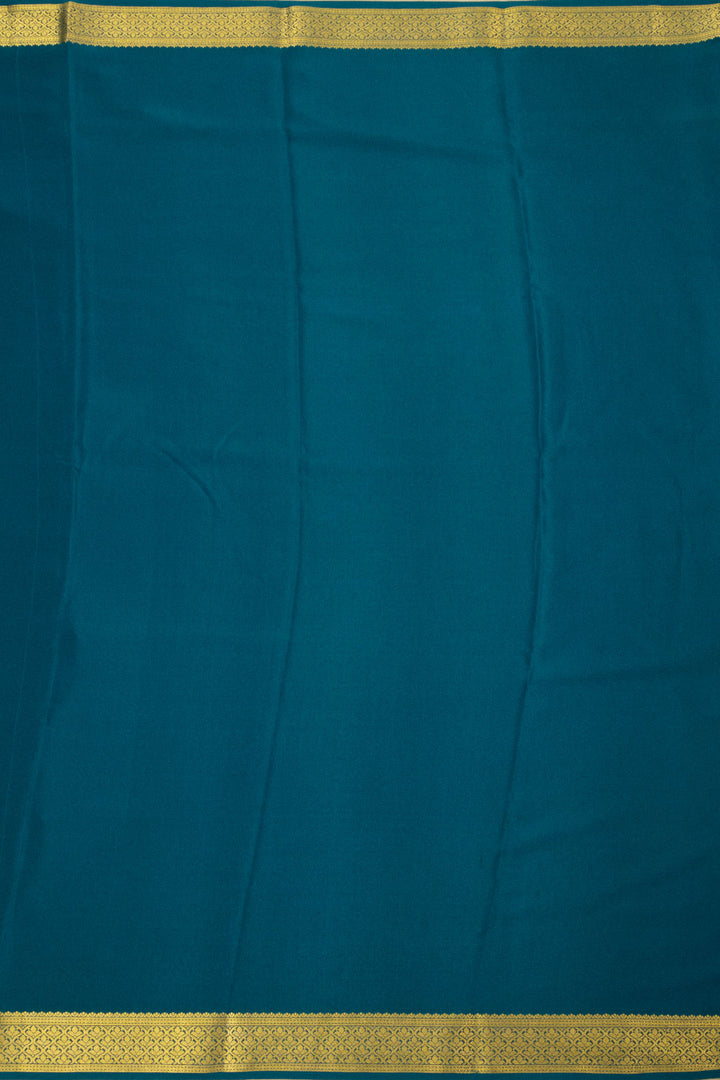 Dark Blue Mysore Crepe Silk Saree  - Avishya