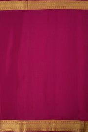 Lime Leaf Green Mysore Crepe Silk Saree With Geometric Design And Zari Border 10076679