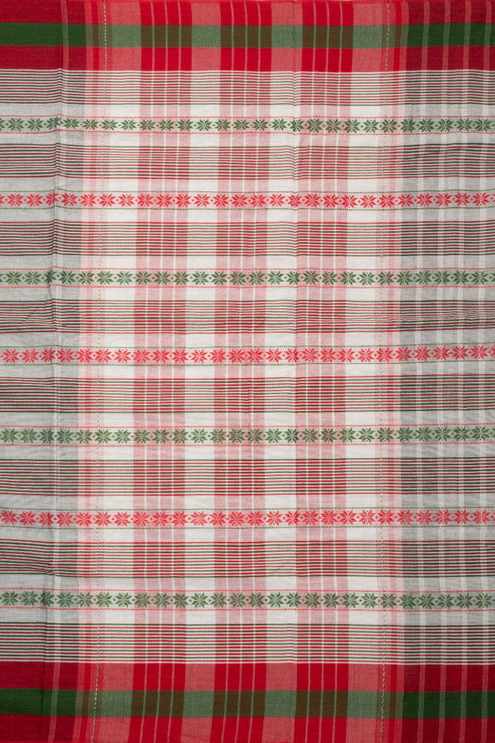 Multi Colour Handloom Dhaniakhali Cotton Saree - Avishya