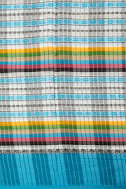 Blue Handloom Dhaniakhali Cotton Saree - Avishya