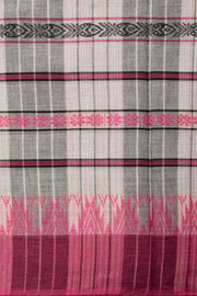 Grey Handloom Dhaniakhali Cotton Saree - Avishya