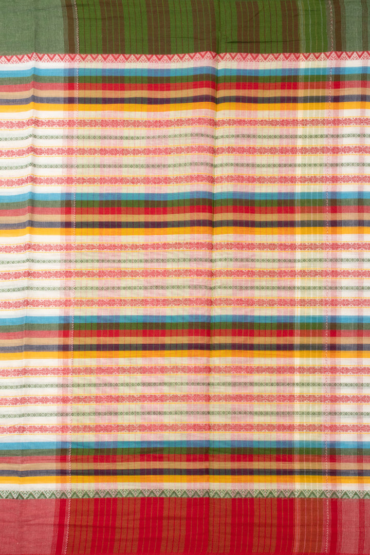 Multicolor Handloom Dhaniakhali Cotton Saree - Avishya