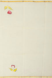 Cream Hand Painted Organza Saree - Avishya