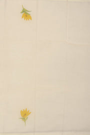 Orange Hand Painted Organza Saree - Avishya