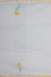 Grey Hand Painted Organza Saree - Avishya