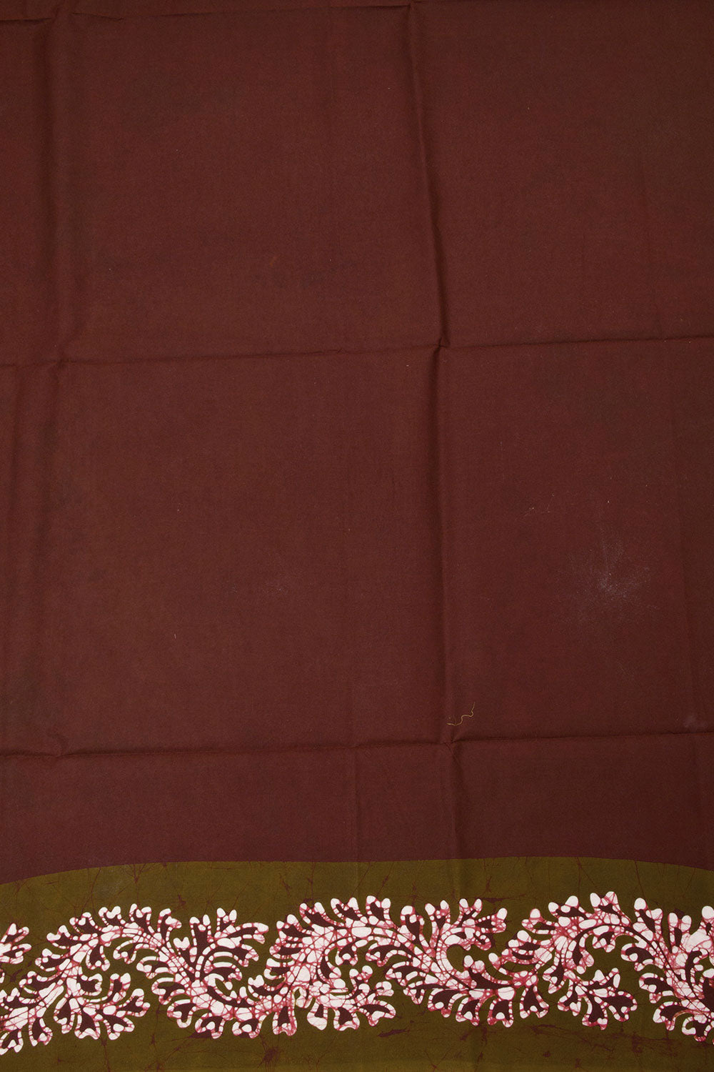 Brown Batik Printed Cotton saree - Avishya