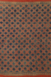 Blue Handcrafted Ajrakh Printed Bandhani Gajji Silk Saree 10066015