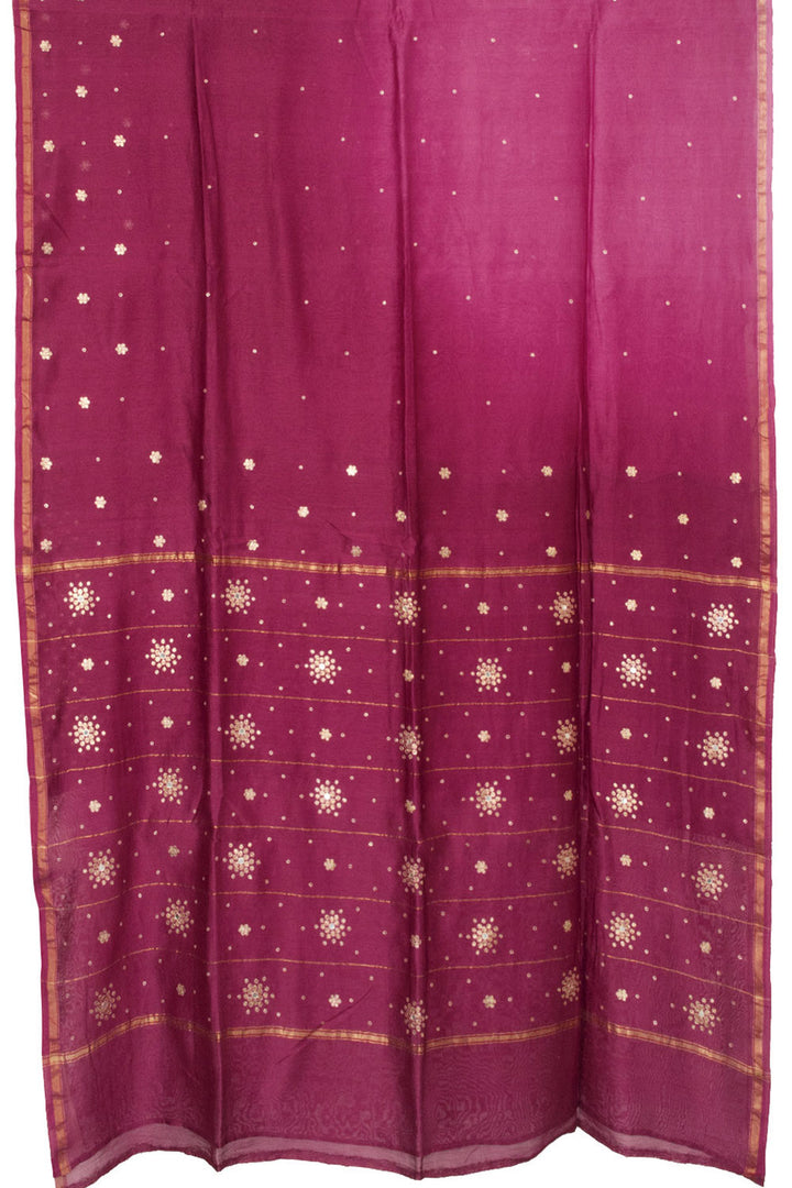 Pink Handwoven Chanderi Silk Cotton Saree 10066024