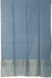 Grey Handwoven Chanderi Saree 10066027