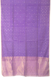 Purple Handwoven Chanderi Saree 10066028
