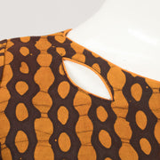 Brown Batik Cotton Blouse - Avishya