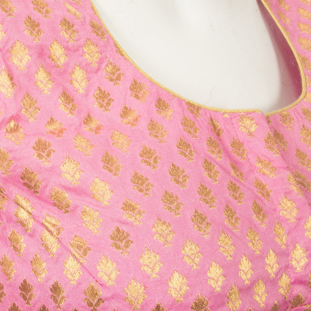 Pink Banarasi Silk Blouse - Avishya