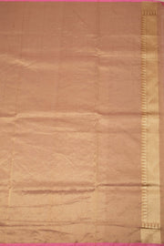 French Rose Banarasi Pure Tissue Silk Saree - Avishya