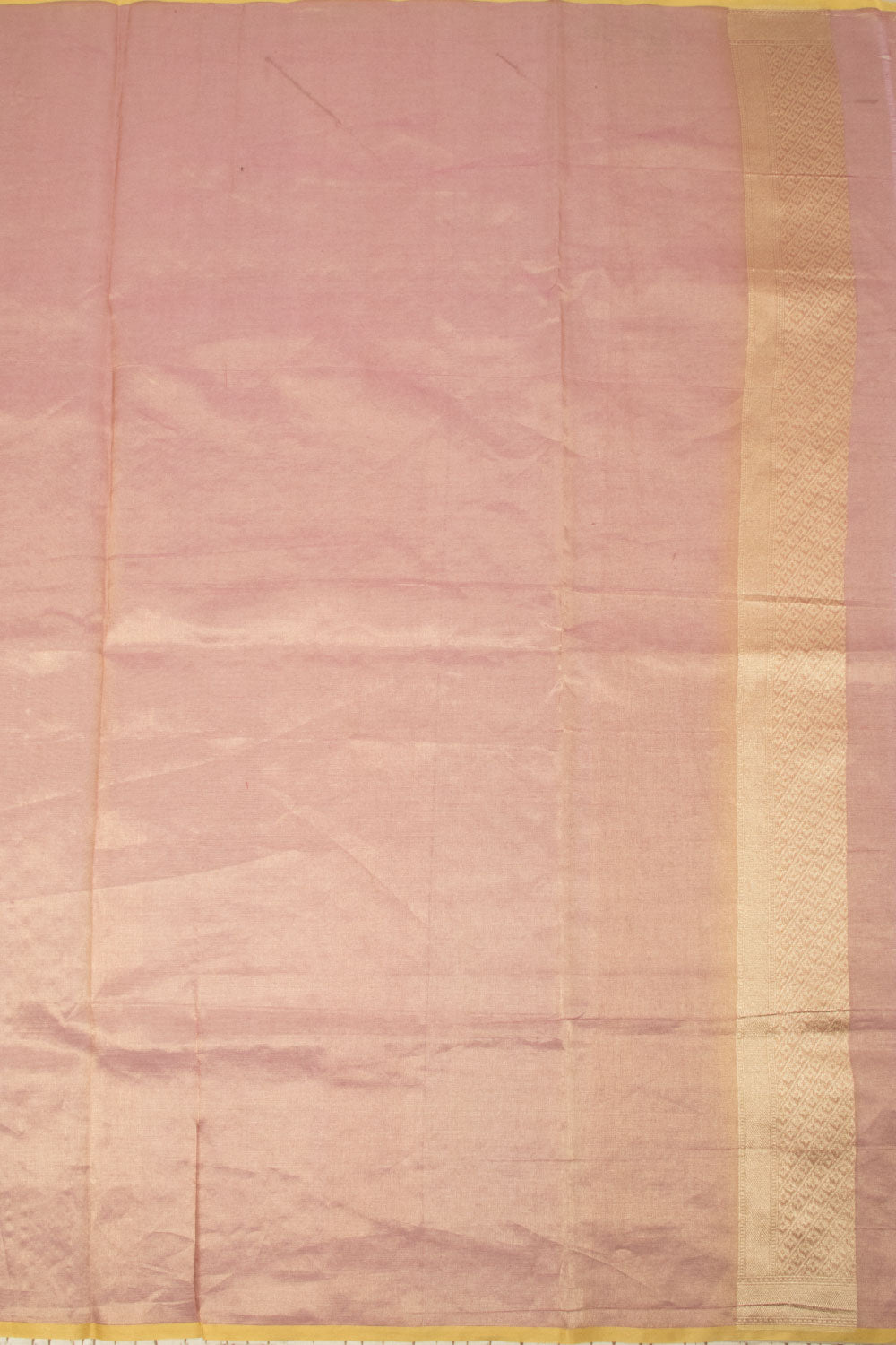 Peach Banarasi Tissue Silk Saree - Avishya