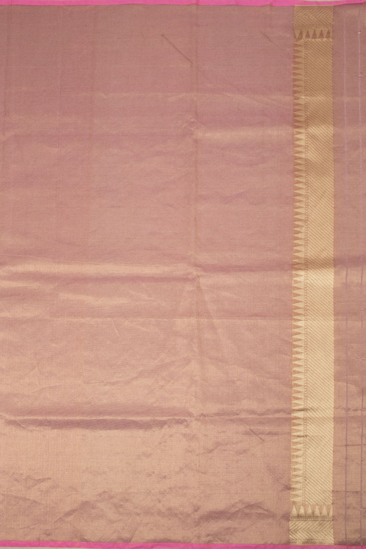 Dusky Rose Banarasi Tissue Silk Saree - Avishya