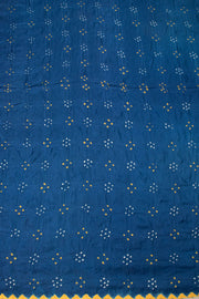 Blue Handcrafted Bandhani Gajji Silk Saree  - Avishya