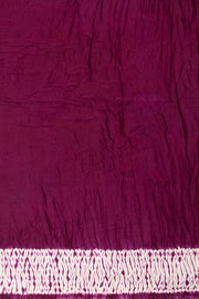 Purple Handcrafted Gharchola Bandhani Modal Silk Saree with 10075727