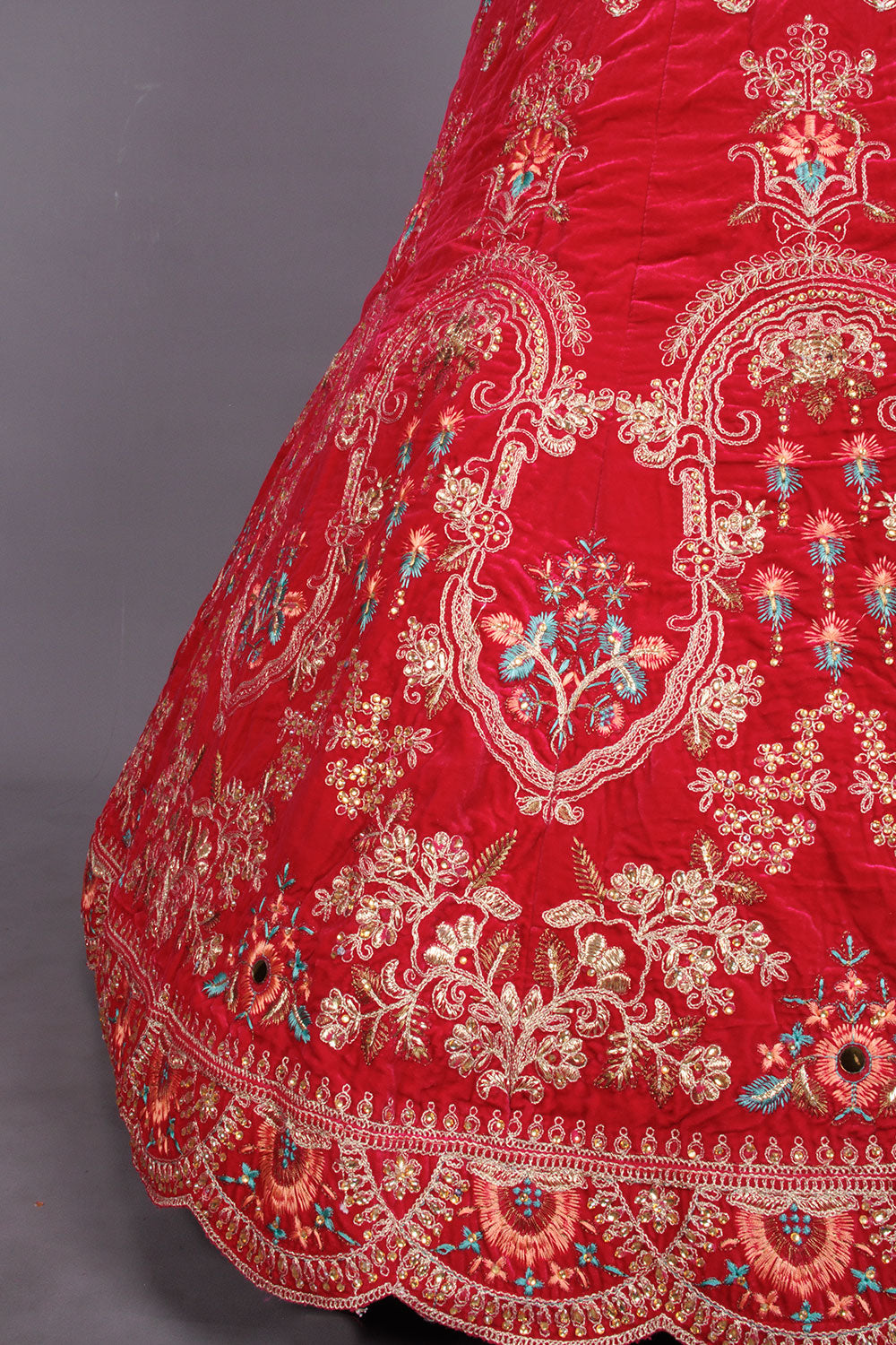 Pink Net Silk Embroidered Lehenga 10066162 - Avishya