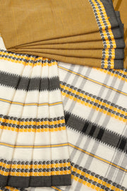 Off White Handloom Dhaniakhali Cotton Saree - Avishya